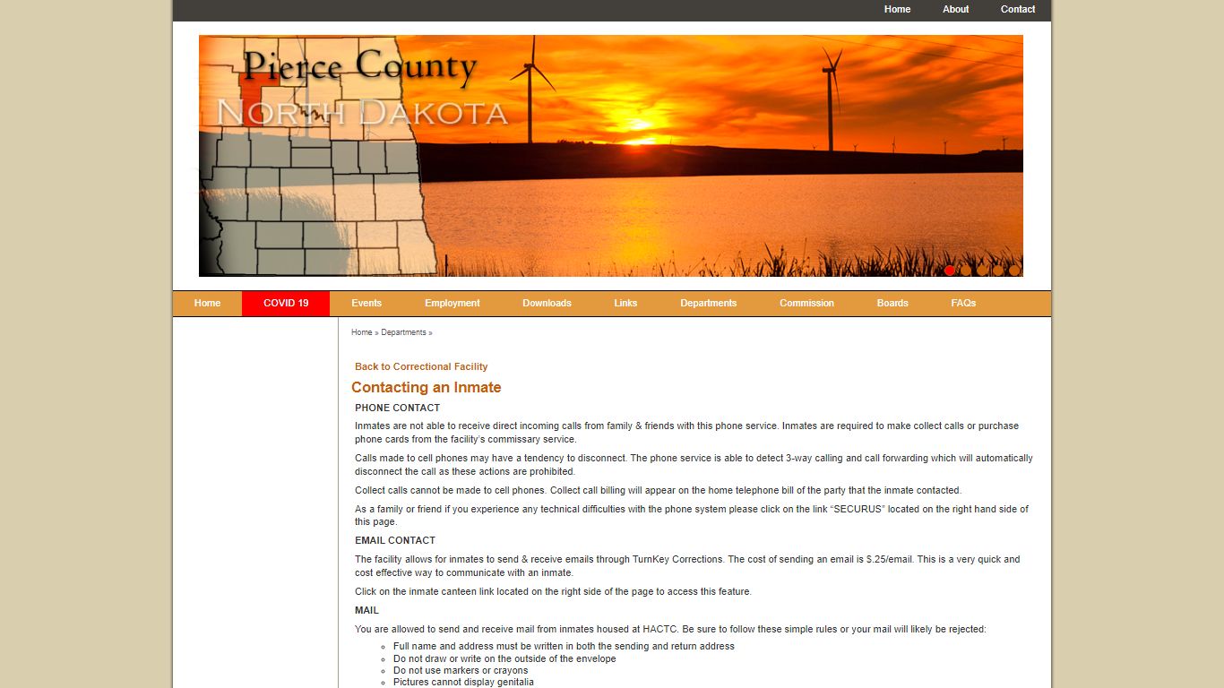 Pierce County, North Dakota - Department Content